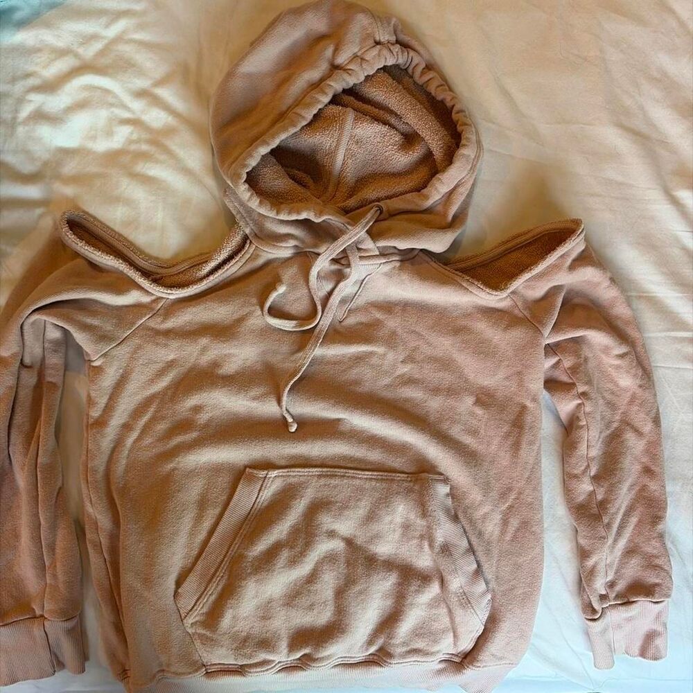 Splendid Women's Pink and Tan Hoodie